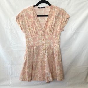 Palm tree print romper